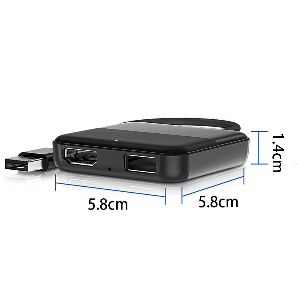 HDMI-Compatible Car AI Box for Fire TV Stick Multimedia Adapter DVD Converter Car TV Converter for OEM Wired CarPlay Cars