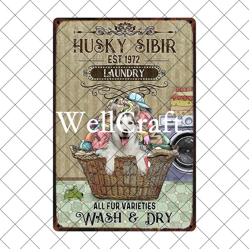 Wellcraft Pet Husky Dog Are Your Friend Wine Cafe Bath Shop Art Metal Tin Sign Wall Poster Iron Painting Pub D CM