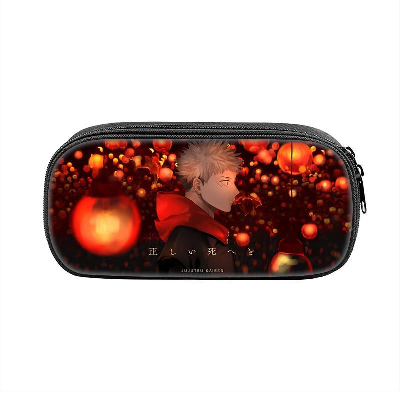 Jujutsu Kaisen Anime Character Print Student Single Layer Stationery Storage Bag For Students And Teenagers