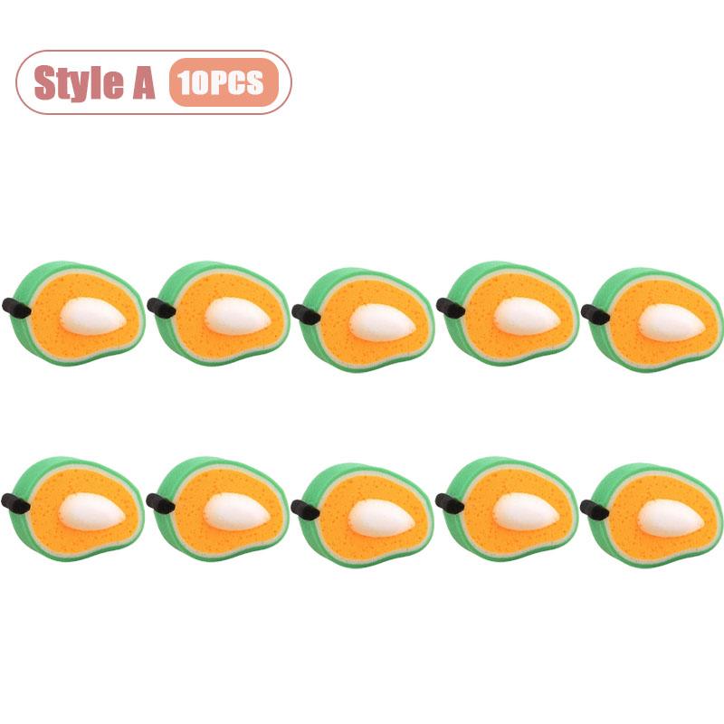 Multi Purpose Fruit Print Sponge Scrub Pad Thickened Design for Kitchen Cleaning Dish Washing Stain Removal Cloth