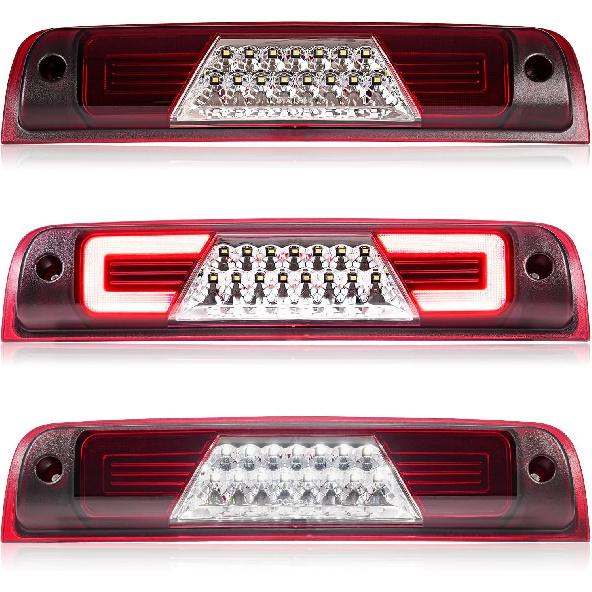 LED Third Brake Light Compatible with Ram 1500 2500 3500 4500 5500 2009-2018 for Ram1500 Classic - Laramie  3rd Brake Cargo Light Red Housing Clear