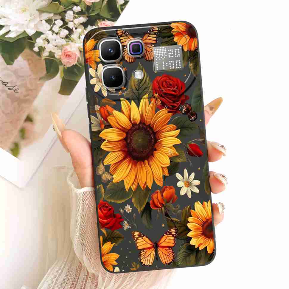 New For Infinix Note 60 Pro 5G X6878 Case Paint Cat Flowers Silicone Cover For Infinix Note 60 5G 6.78" X6879 Phone Cases Bumper