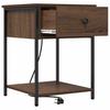 Nightstand Set of 2 Brown Oak Effect 42 x 41 x 56 cm