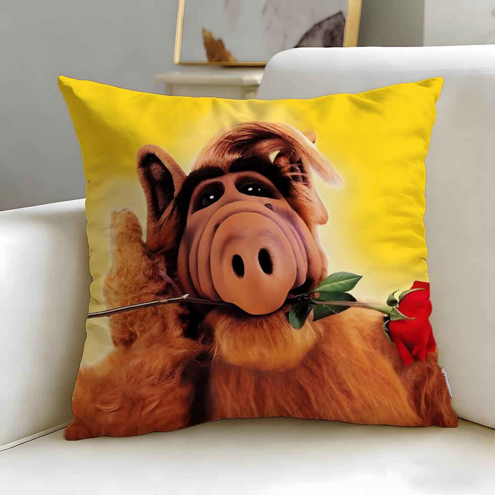 Klassische Cartoon ALF Kissenbezug Weich & Leicht zu Waschen – Vielseitig für Sofa, Bett, Reise und Büro
