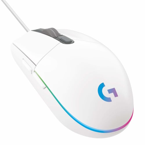 Logitech G Gaming Mouse G203 Wired Gaming Mouse USB Connection G203-WH Lightweight 85g LIGHTSYNC RGB 6 Program Buttons White PC windows mac [Final Fan