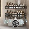Estante de Cocina Ganchos Individuales Baño Ducha Metal Alu 60Cm