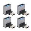4pcs Right Angle USB C To USB Adapter 10Gbps High Speed 90 Degree Usb Female To Type C Male Adapter