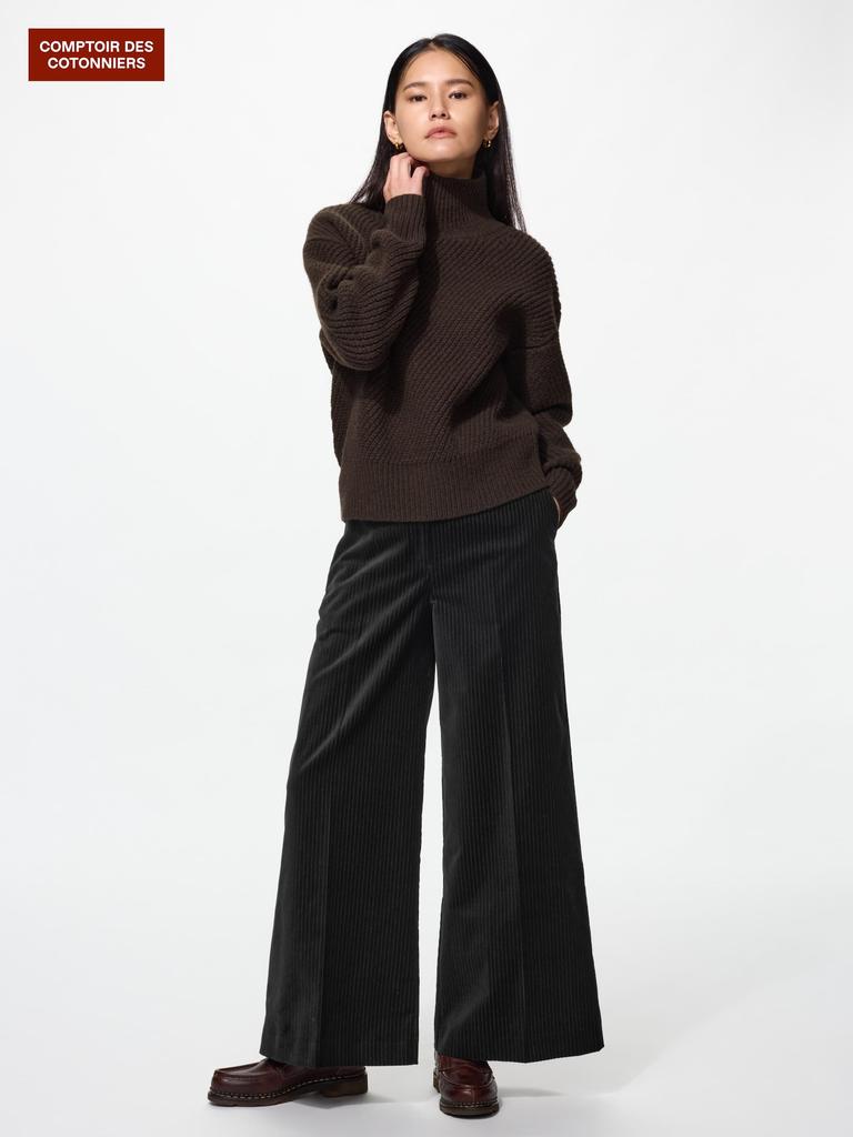 Uniqlo Velvet Wide Leg Pants