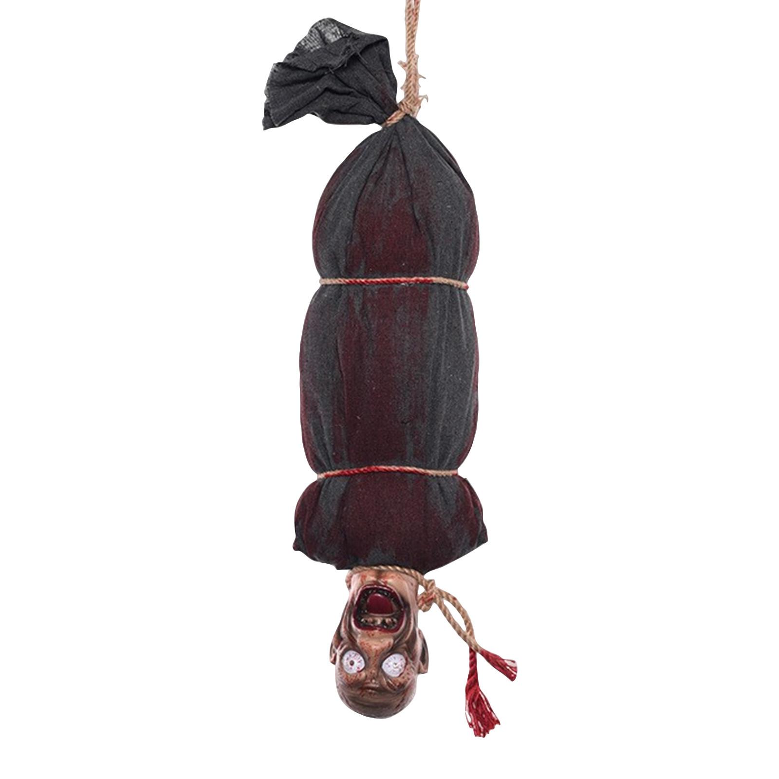 

Подвесные хоррор-реквизиты с голосовым управлением, плащи, фестивальные украшения, хоррор-подвески, украшения для хэллоуин-вечеринки, украшения на Хэллоуин One Size чёрный