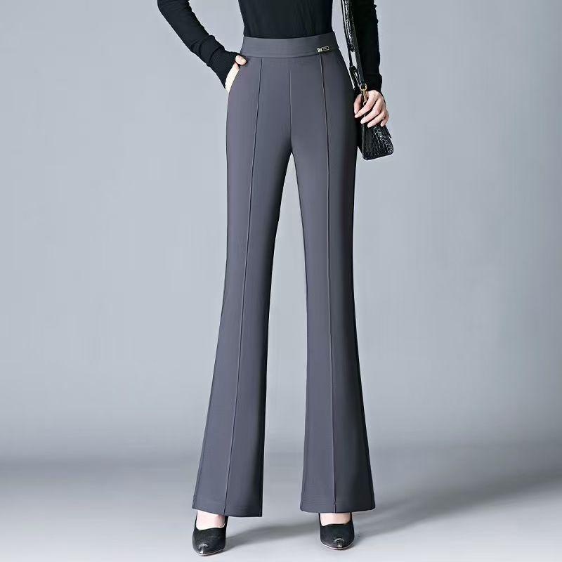 Damen High Waist Unifarbene Schlaghosen