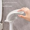 Silicone Toilet Brush Cleaning Products Home Wall Hanging Toilet Brush WC Cleaning Long Handle Brush Bathroom Accessories