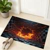Rainbow Cube Area Rug, 3D Colorful Square Block Print, Non-Slip Washable Mat for Living Room Sofa Dining Room Indoor Decor