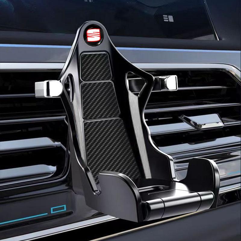 Racing Seat Shape Car Phone Holder GPS Air Vent Mount Holder Stand Bracket for Seat Leon Alhambra FR Altea Ibiza Toledo Cordoba Arona 5 6 MII