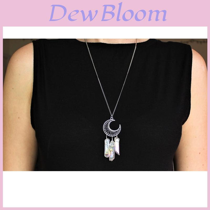 Moon Crystal Jewelry Necklace With Alloy Pendant For Fashionistas And Gift Enthusiasts