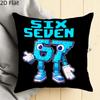 1Pc Pixel Art Number 67 Pillow Cover Polyester 2D Double-Sided Printed Retro Game Cushion Case For Couch Bed Boys Room Decoratio