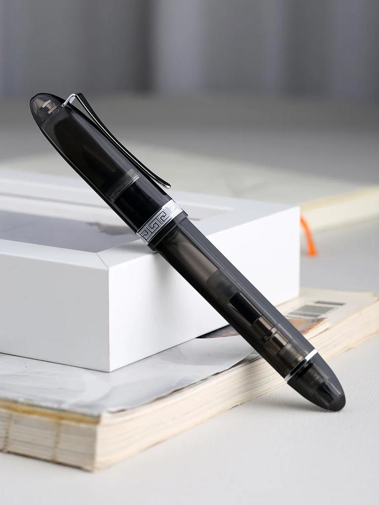 Limited Color Majohn V60 Transparent Triangular Piston Resin Fountain Pen Writing Pen School Business Stationery Supplies Gift