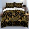 Golden geometric diamond patterns. Bedding sets Duvet cover sets Duvet covers Pillowcases(1 * Duvet Cover 2 * Pillowcases without duvet insert)