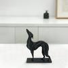 3D Printed Greyhound Statue, Matte Black Minimalist Dog Sculpture, Lifelike Greyhound Figure, Dog Statues for Home Office Decor, Greyhound Gifts