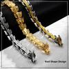 New Grunge & Punk Dragon Bracelet Men's Keel Silver Dragon Head Bone Form Heavy Metal Link A Mature Man Charm Bracelet