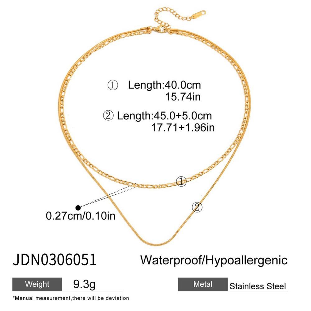 Double-layer Stacked Titanium Steel Necklace Light Luxury High-end Clavicle Chain Stainless Steel Jewelry Does Not Fade
