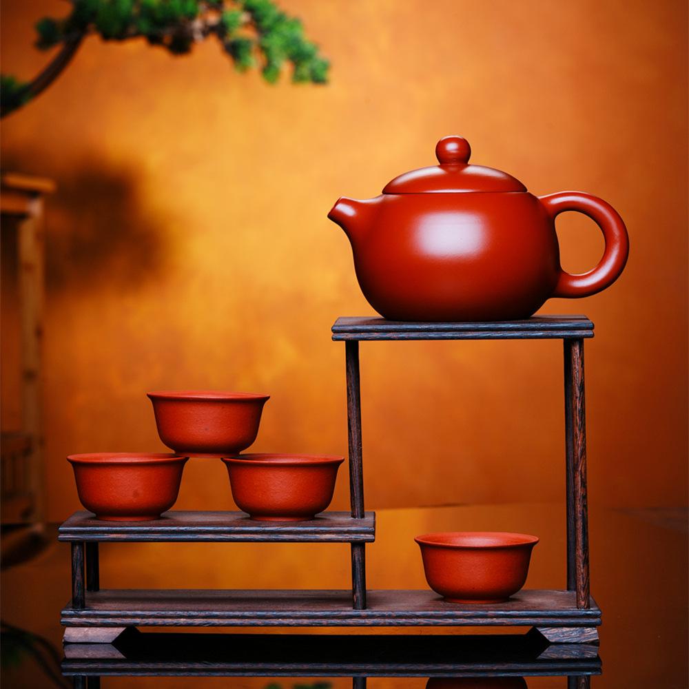 Small Xishi Yixing Red Clay Da Hong Pao Teapot for Kung Fu Tea Ceremony