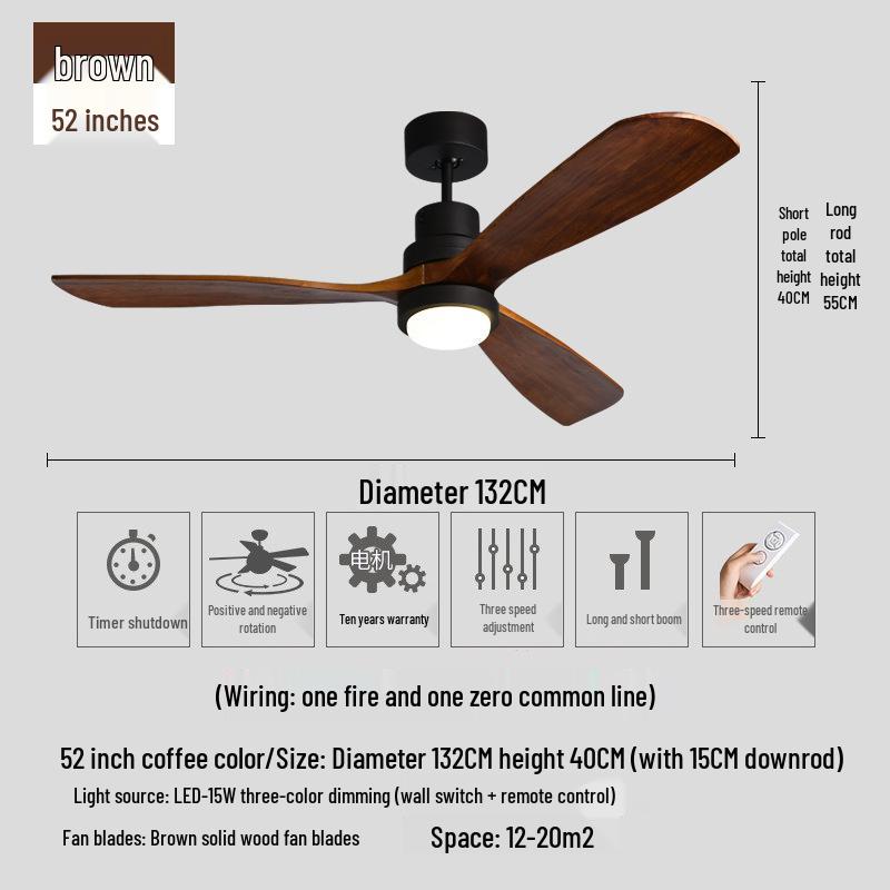 Nordic Modern LED Ceiling Fan Light for Living Room and Bedroom