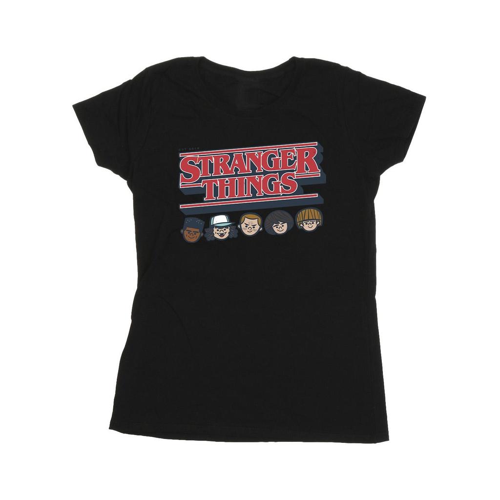 Netflix Womens/Ladies Stranger Things Caricature Logo Cotton T-Shirt