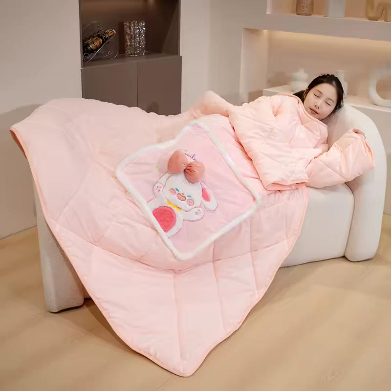 Winter Tragbare Decke Kuscheliges Fleece Warmer Wickel Überwurf mit Ärmeln - Sherpa Decken-Hoodie Als Geschenke für Mama Frauen, Kuschelige Sweatshirt-Decke