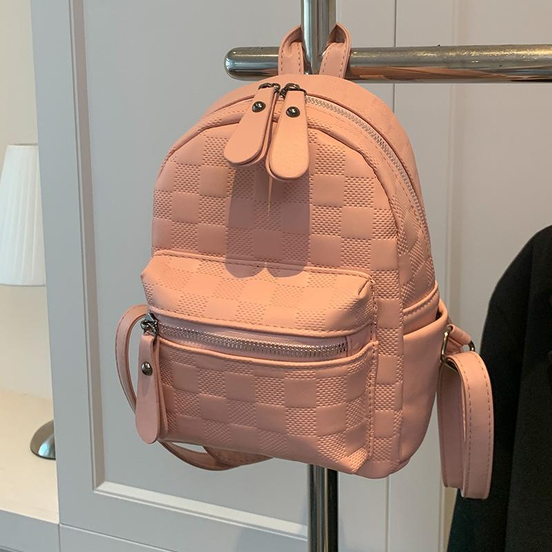 

Маленька жіноча сумка 2024, нова мода, елітний текстурований рюкзак-ніша, міні-універсальний вибуховий рюкзак рожевий