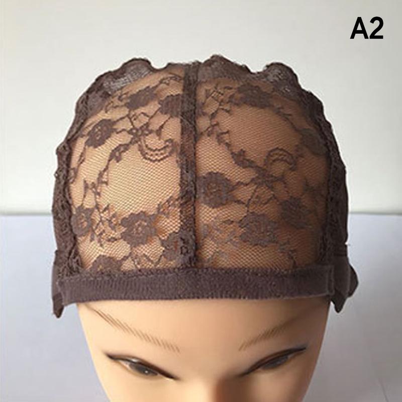 Wig Cap Front Lace For Making Wigs 56Cm Adjustable Straps Black Stretch Weaving Hair Nets Hat Mesh Women'S Dome Accessories