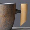 Keramik-Kaffeetasse Rustikaler Effekt mit Holzgriff,