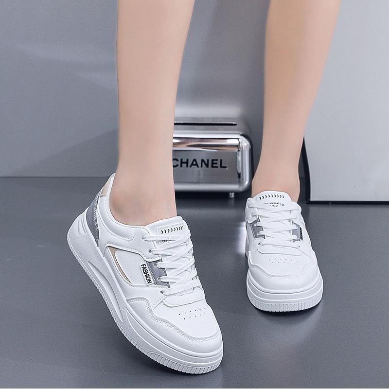 Жіноче дихаюче біле весняне взуття - легкі повсякденні кросівки для бігу QR-663