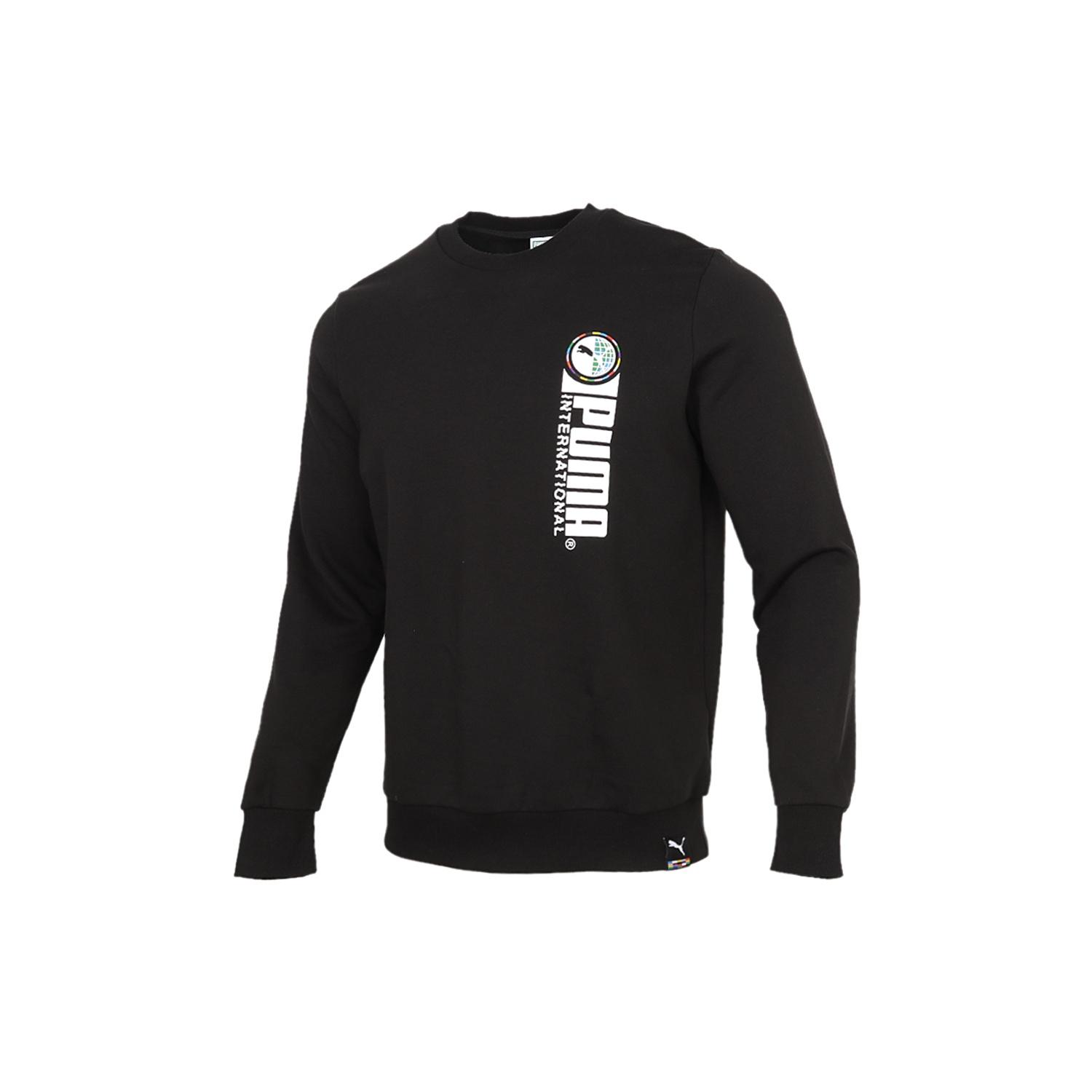 PUMA Alphabet Printing Sports Round Neck Pullover Black Men s 531416-01 M