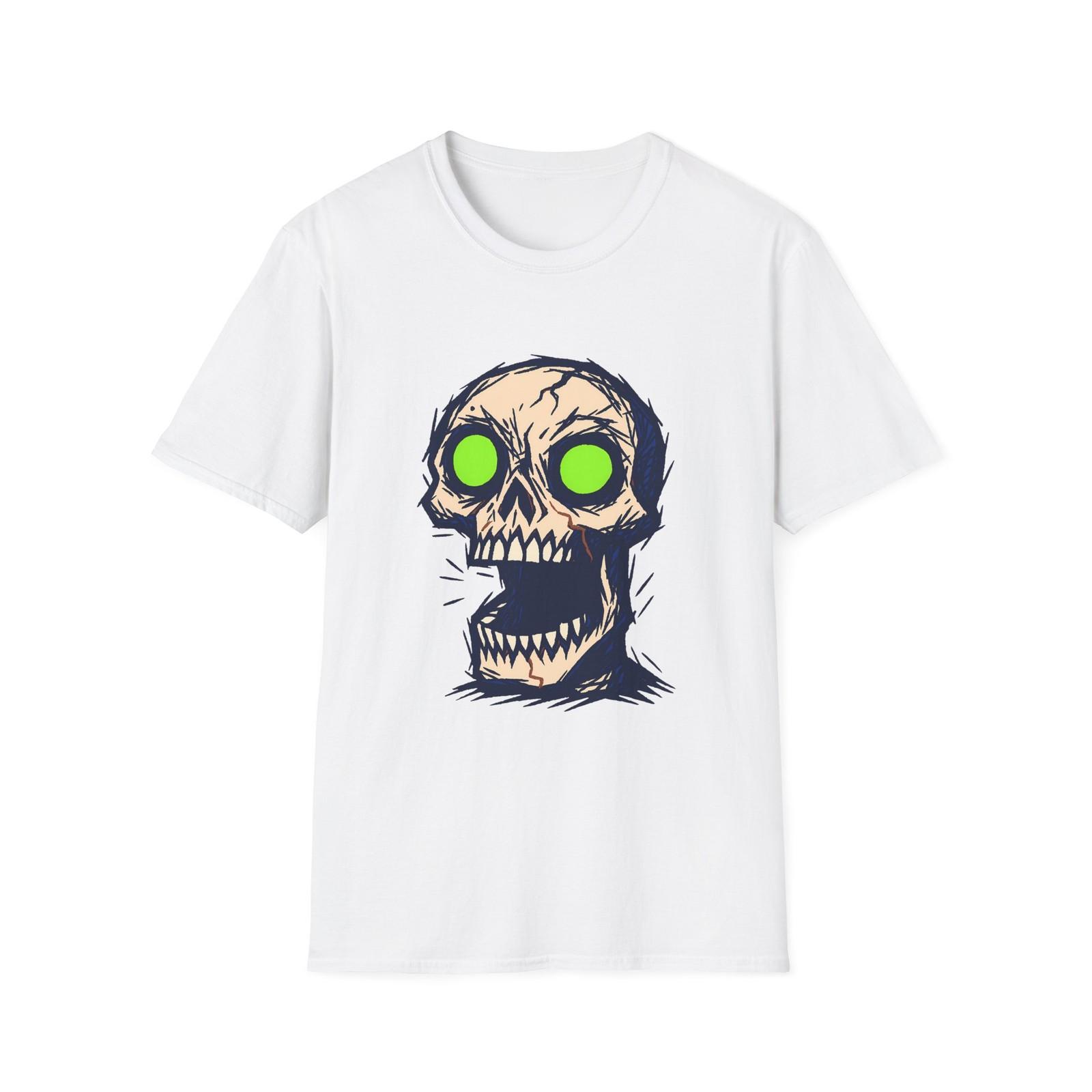 Unisex Softstyle T-Shirt Skull Gothic Neon Eyes S