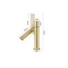 Gray/Brushed Gold Folded Basin Faucet 304 Stainless Steel Hot Cold Rotation Sink Mixer Sink Tap Lever Lavatory Tap for Bathroom