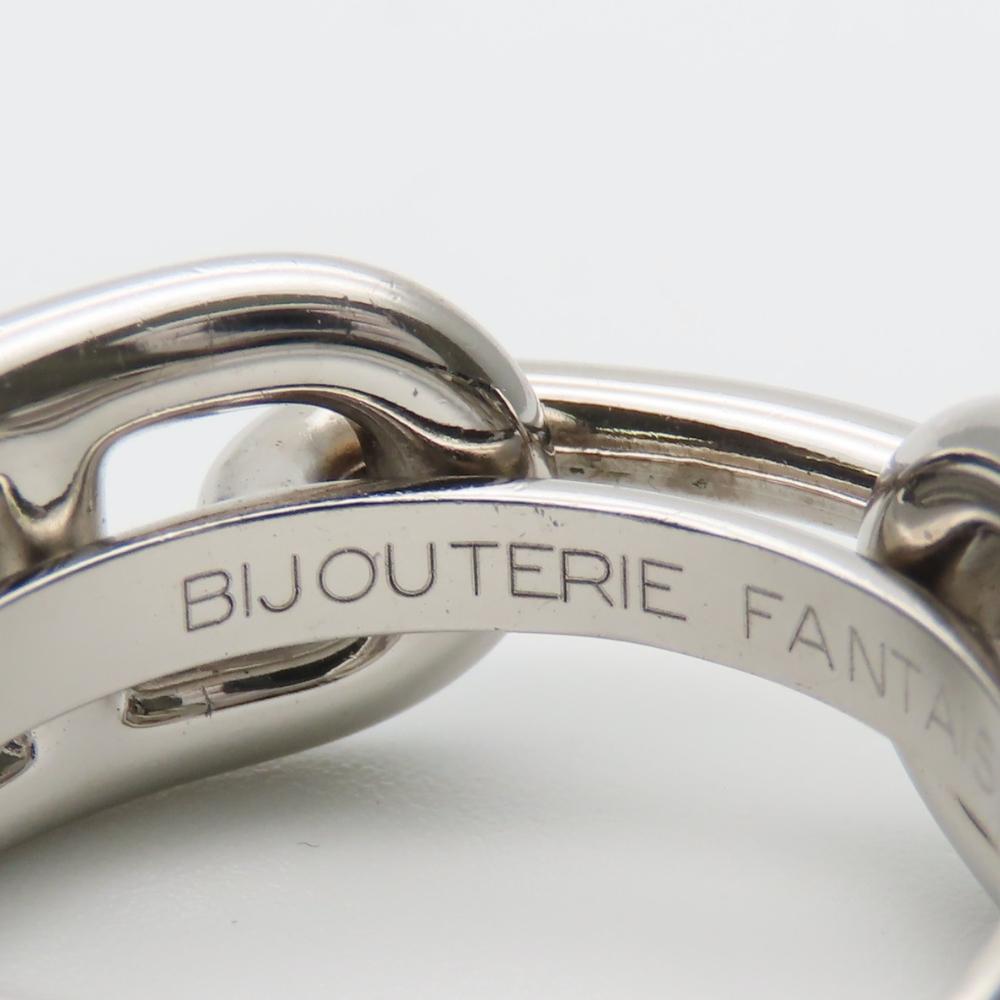 Gebrauchter HERMES Schalring ChÃ©ne Dunkel BIJOUTERIE FANTAISIE Metall 10,9g Versilbert