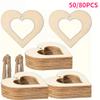50/80 Stück Holz Hohl-Herz DIY Malrohlinge Holzhandwerk für Valentinstag Hochzeit Geburtstagsparty Dekoration Hängender Schmuck
