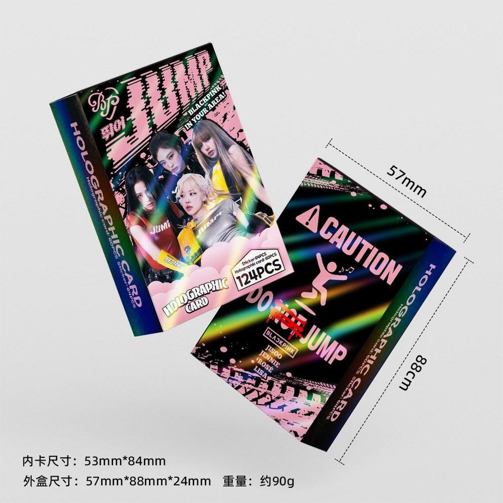 2025NEU Black Pink 60 Fotokarten + 64 Aufkleber (6 Optionen)