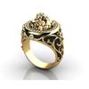 Kreativer Löwenkopf Medusa Ring für Herren Eingelegt mit Zirkonia Mode Dominierende Ringe Damen Punk Stil Zirkonia Geschenke
