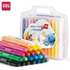 Deli 72126 Twistable Oil Pastels – 12 Vibrant, Water-Soluble Colors for Children's Painting and Student Art.