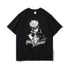 Jujutsu Battle Anime Peripheral Gojo Wu Pure Cotton Cartoon Printed Unisexs and Unisexs Clothing Summer New Short Sleeves