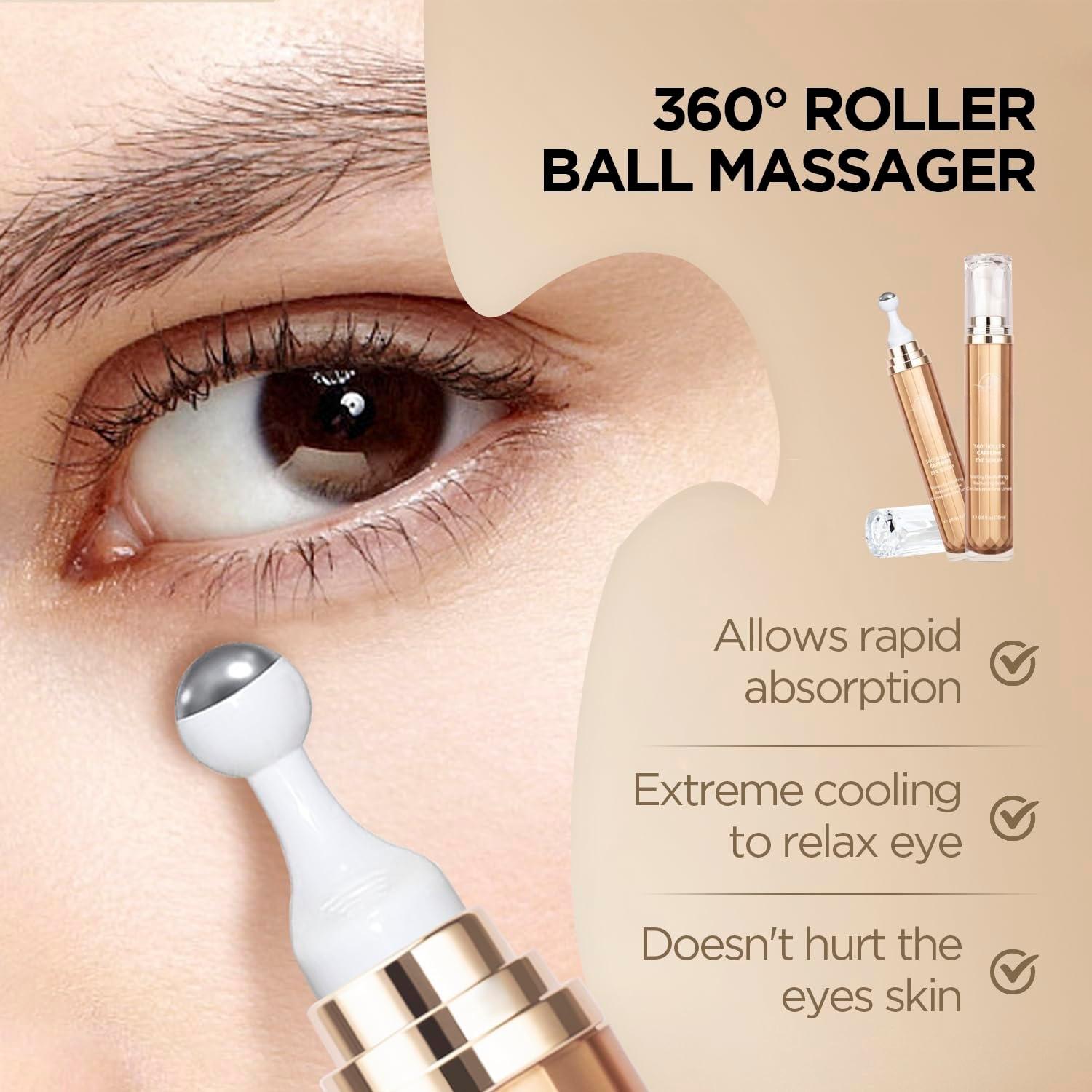 

360° ball Eye Cream Caffeine Retinol Moisturizing Eye Cream for Dark Circles