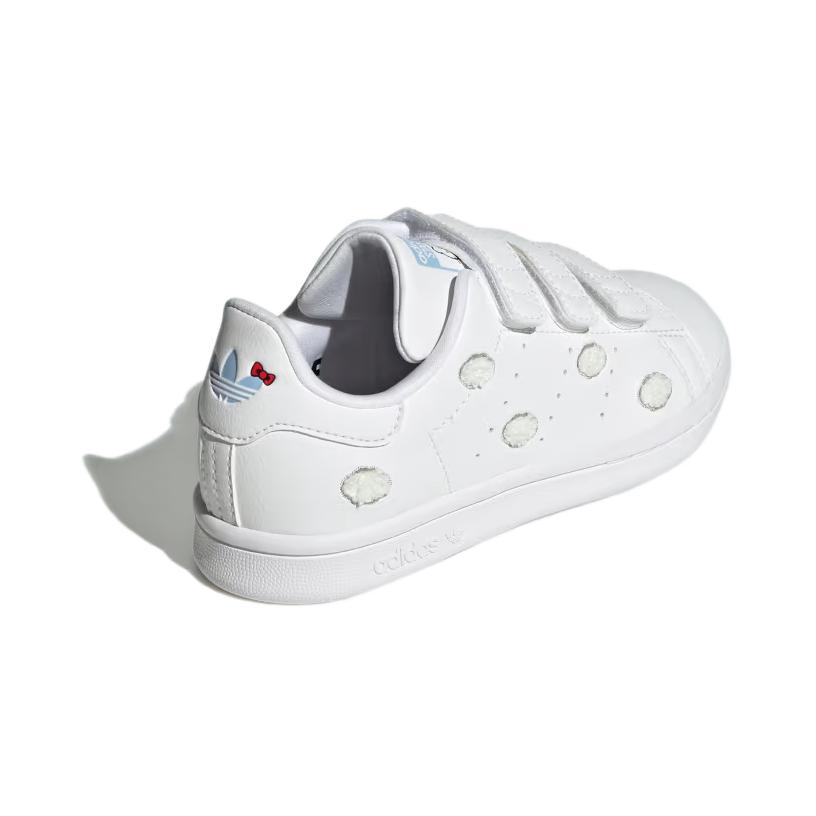 Adidas Hello Kitty X Stan Smith Comfort Closure C Embroidered Clouds Kids Sneakers White Cloud-White Grey-One IF7023
