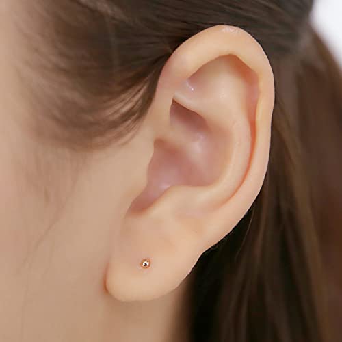 ESTELLE [Official] Women's Earrings, 18K Pink Gold (2mm) 0202-1461-0017-0000