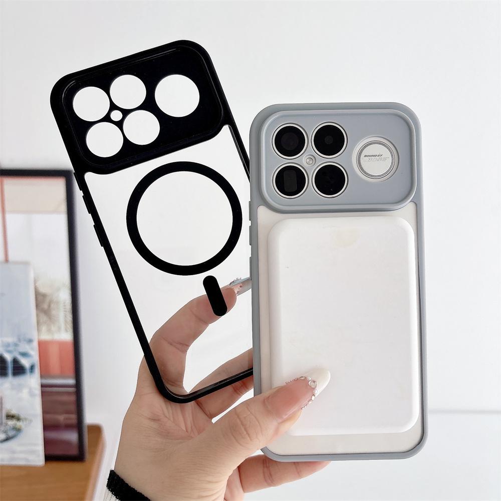 Magnetic Clear Case For Xiaomi 17T 15T Pro Poco F8 Pro Ultra Lens Protection Original Acrylic Armor PC Cover For Note 15 Pro+