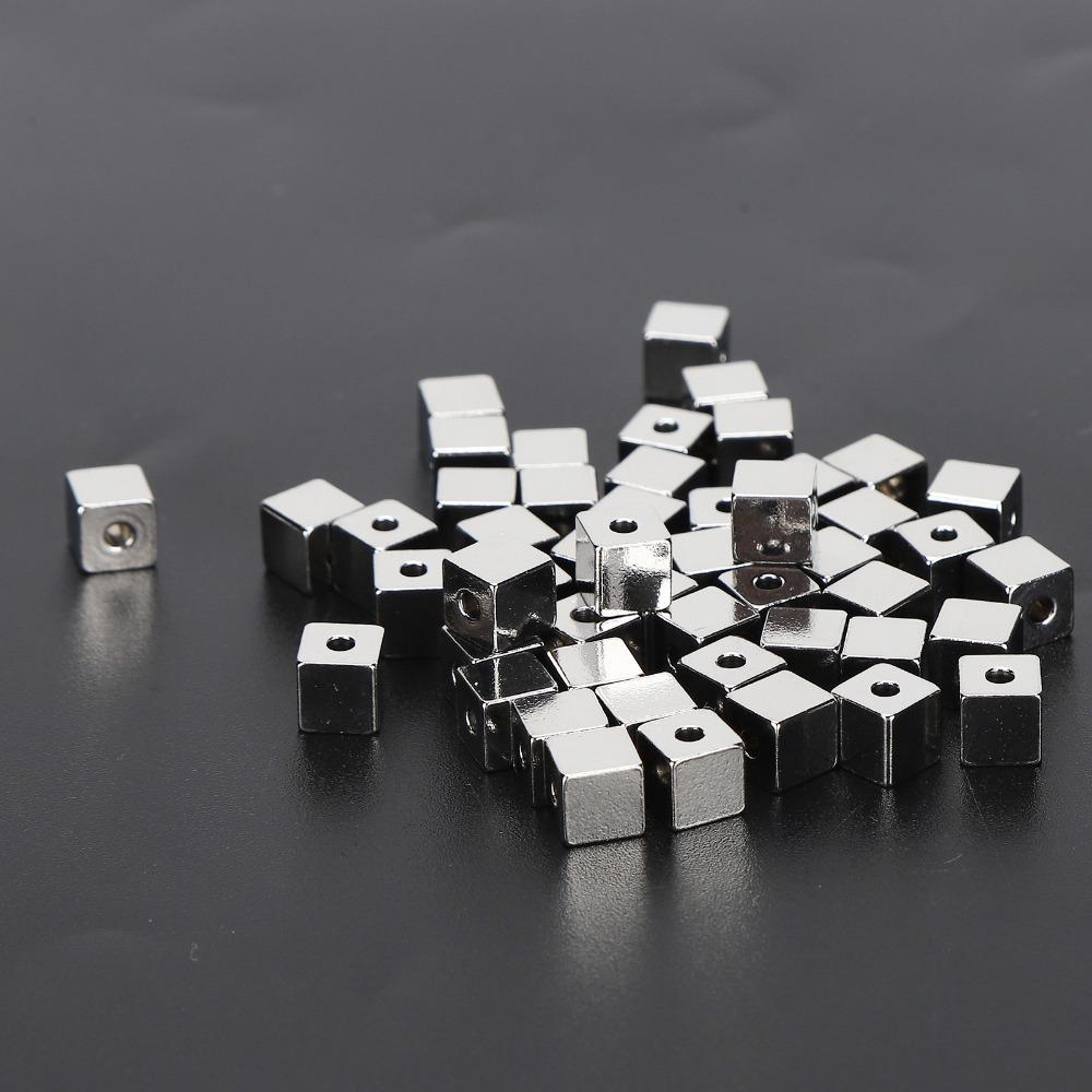 50pcs Stainless Steel Square Spacer Beads Square Jewelry Making Accessories  Earrings Making