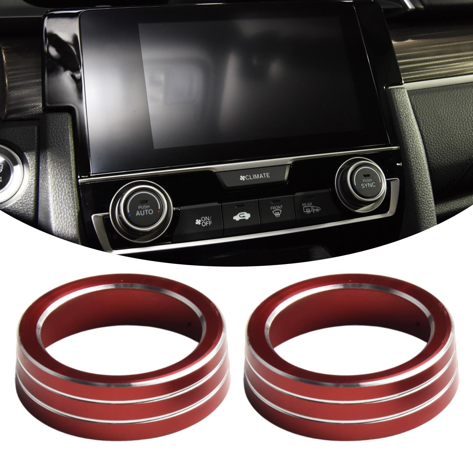 Colorful Aluminum AC Knob Control Knob Ring Cover for Honda Civic 10th Gen