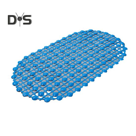 PVC Anti-slip Bath Mat Solid Color Home Kitchen Hotel Bathroom Shower Floor Mat with Suction Cup Soft Non-slip Bathtub Massage Pad Rug