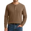 Men's Casual Style Solid Color Loose  Shirt Long-sleeved Top