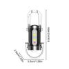 Powerful LED Flashlight Keychain USB Rechargeable Hanging Portable Flashlight Waterproof Keyring Camping Walking Pocket Lamp